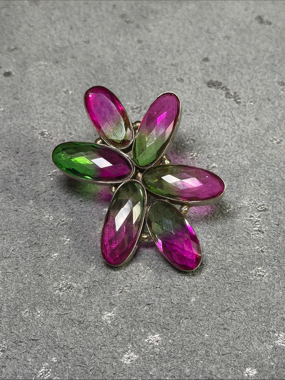 Crystal Silver Ring